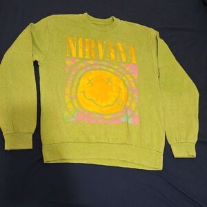 NIRVANA Olive Crewneck Sweater
